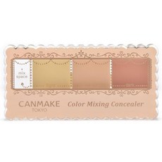 CANMAKE 三色混合遮瑕膏 遮瑕盤 四色可選 黑眼圈 痘疤 臥蠶修飾, 04 紅米色