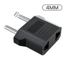 3/5/10개 미국-유럽 플러그 어댑터 EU 유로 여행용 충전기 변환기 소켓, 08 10pcs 4mm black