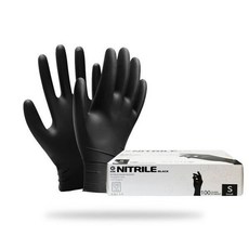 니트릴장갑 프리미엄 블랙 100매 요리용 정비용 청소용 염색용 다목적 고중량 니트릴장갑 두꺼운 미용실용