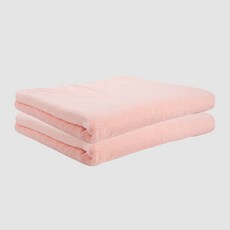 스토리원 대형 비치 타올 1+1 아동용 샤워 바디 극세사 타월 수건 100 x 140 cm, 2개, 핑크