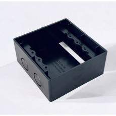 PVC 노출박스 블랙 54 콘센트용 박스 2개용 흑색 검정색 콘센트박스 120X120X54 단품 1개