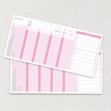 오엠알 카드 오답노트 OMR 답안지 중고등학생 실전 모의고사 수능 8종 칼라, 1개, 오렌지2부