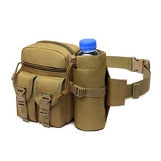 남자 등산 보조 물통 벨트 가방 밀리터리 물병 작업용 주머니 힙색 여행용 큰 대형 허리백, 힙색허리가방 황토, 상세페이지 참조