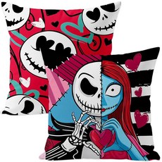 RUIZHUO 발렌타인 데이 장식 장식용 쿠션 커버 악몽 전의 악몽 대형 소파 소파 집 내부 외부 휴일 파티 장식