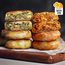 [박미경장인](3무첨가/국산돈육)호떡쌀 군만두960g 고기 1팩+김치 1팩(총1.92kg), 고기호떡만두+김치호떡만두, 960g, 2개