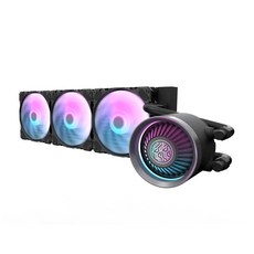 darkFlash 大飛 Nebula DN360 ARGB 水冷散熱器 風扇串接設計 圖騰鏡像冷頭 冰旋峰 - 黑、白, 1個, DN360【黑色】, 黑色, DN360【黑色】