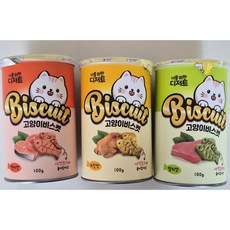 너를위한디저트 고양이 비스켓 간식 캣닢, 혼합맛(참치/치킨/연어), 100g, 1세트