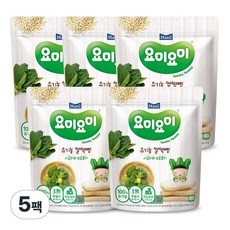 매일유업 요미요미 유기농 쌀떡뻥, 시금치와브로콜리, 30g, 5개