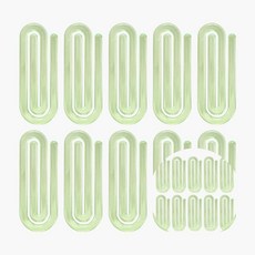 컬러 투명 왕 클립 세트