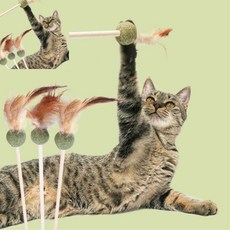 삼땨 고양이장난감 깃털막대 캣닢봉 회전막대 고양이낚시대 고양이낚시대장난감 고양이낚시