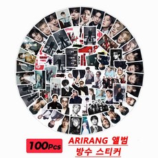 방탄 BTS 스티커 세트 방수 스티커 아이돌 굿즈 앨범ARIRANG 100PCS JL-1688-103578-5186153, 붉은색, 100장
