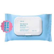 식물나라 제주탄산수 퀵앤딥 클렌징티슈 100매, 80매입, 2개