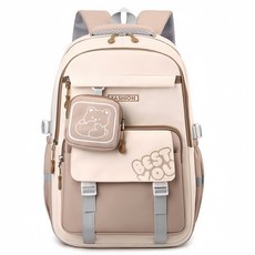 YUEMEIYD 대용량 초중고생 방수 책가방 캐주얼 다기능 남녀공용 백팩 +수납포켓