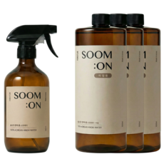 천연 숨온 편백 500ml+리필세트 룸스프레이 피톤치드 탈취제 국내산, 1세트, 3.5L