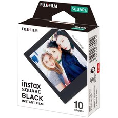 FUJIFILM 스퀘어 포맷 필름 instax 블랙 프레임 10장입 INSTAX SQUARE BLACK FRAME WW 1, 1개, 상세페이지 참조