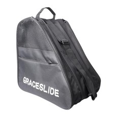 롤러 스케이트 스토리지 가방 어깨 핸드백 조절 가능한 스트랩 핸들 캐리어 피겨 스케이팅 신발 가방, 옥스포드 천, 검은색