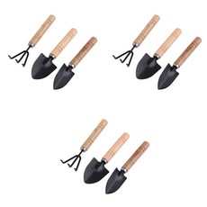 갈퀴 스페이드 세트 심기 손잡이 도구 미니 다기능 분재 나무 위한 정원, Large 3Sets, 1개, Large 3Sets