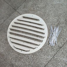 실외기 앞 방향 커버 루버 통풍구 바람 패널 전환 창 그릴 에어가이드, I. 라운드 흰색 48cm