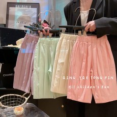 여누키즈 여아용 파스텔 와이드 주름 바지 면바지 봄 가을 등원복 등교복 데일리룩 간절기 환절기