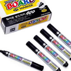 문화 화이트 보드마카 12개입 검정 흑색보드마카 흑색, 본상품