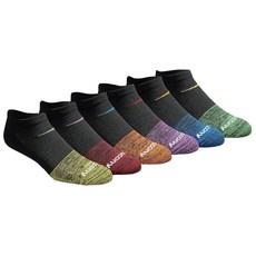 Saucony 남성용 Rundry 메시 통기성 컴포트 핏 퍼포먼스 노쇼 양말 M-XXL 가능 (6 12 18쌍) 블랙 리프레브 (6쌍) 라지, 패션 팁 블랙 (6쌍)