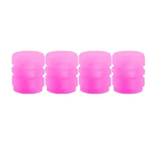 1-20PCS 빛나는 자동차 타이어 밸브 모자 형광 밤 빛나는 장식 오토바이 자전거 바퀴 노즐 방진 타이어 밸, 13 Pink 4Pcs