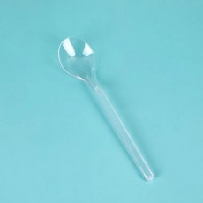 머스코 숟가락 디저트 시리얼 스푼 다용도, 1개, 롱 투명벌크100개