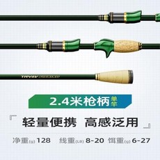 創威變體Shadow路亞竿套裝輕量四節便攜翹嘴桿拋竿遠投旅行竿, 變體Shadow槍柄2.4米M調單竿