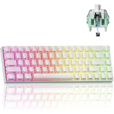 XVX HE68 프로 래피드 키보드 60% 홀 이펙트 키보드게터론 마그네틱 제이드 스위치 포함 CNC 알루미늄 프레임 지형 맞춤형 기계식 PC노트북PS4PS5 화이트, Pro, Black&White