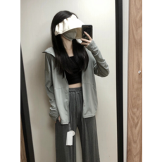 冰絲防曬衣女夏季超薄款罩衫外套, S, 灰色 【優質版】