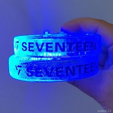 SEVENTEEN應援手環，客製化明星周邊，藍粉熒光棒，演唱會應援必備，可定制LOGO, SEVENTEEN-粉色,短圓棒+手環, 1個