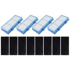 EATAKWARD 4 HEPA Filters with 8 Activated Carbon Pre-Filters Blue AER1 Filter Kit Replacement fo, 2 Sets