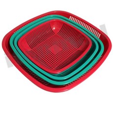 대일 남북통일 사각 소쿠리 소 중 채반 야채 채소 과일 사각 플라스틱 바구니, ( 소 아무색이나 36.7x34.5cm )