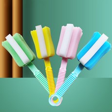 이든앤저스티스 텀블러 스펀지 브러쉬 컵 세척솔 주방, 옐로우, 1개