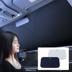 제너럴케이 자동차 앞유리 햇빛가리개 원터치 햇빛 차광막, 1개, 블랙