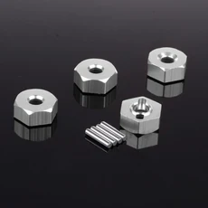 1:10 RC 어댑터 휠 드라이브 육각 12mm(HSP용 핀 나사 포함) 102042 (02134) 스케일 모델 자동차 업그레이, 02 실버