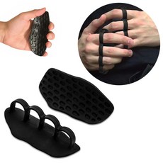 [루이/헬스그립] 논슬립 손바닥 보호 웨이트리프팅 그립패드 (운동 헬스장갑 대체용), 블랙, 1세트