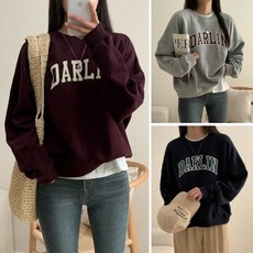 여성 캐주얼 데일리 레터링 박스 맨투맨 티셔츠 면 긴팔티 MTM -WTS0569- 봄 가을_24427191_716814