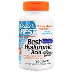 Doctor's BEST 玻尿酸硫酸軟骨素補充錠, 60錠, 1罐