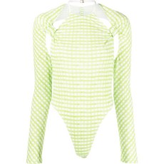 자크뮈스 체크 프린트 컷아웃 보디스