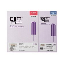 템포 슈퍼 20p + 레귤러 3p 탐폰, 1세트, SUPER + REGULAR