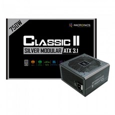 마이크로닉스 Classic II 750W 80PLUS 실버 모듈러 ATX3.1 컴퓨터 파워, 단일모델