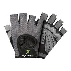 GOLOVEJOY 運動半指手套 自行車健身重訓防滑手套, 灰色, 1套