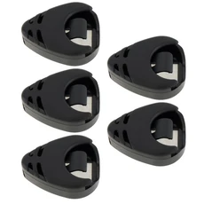 어쿠스틱 기타/우쿨렐레/베이스용 기타 픽 홀더의 검은색 플라스틱 스틱(접착식 뒷면 포함) 편리한 픽 배치, 04 5pcs only holder