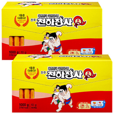 진주햄 천하장사 Q /간식용 소시지 소세지, 2개, 1kg