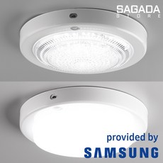 삼성 LED 원형 직부등 센서등 프라임 국산 슬림 아파트 현관 복도 계단 베란다 센스등 15w 주광 주백 전구 조명, 1.크리스탈 직부등 전구색(주황 빛), 1개