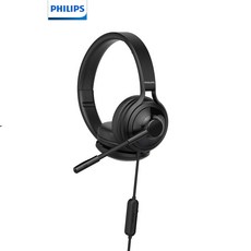 필립스 게이밍 인강용 업무용 헤드폰 TAH3155 블랙 패시브노이즈캔슬링(PNC) USB방식