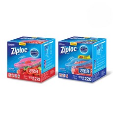 코스트코 집락 Ziploc 지퍼백 중형 냉장 275매, 코스트코 지퍼락 냉장용 지퍼백 중형 275매, 중(M), 1개