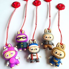 루미팝 라부부 골프 티걸이 티분실방지, 1세트, 혼합5종