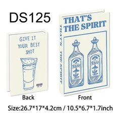 장식을위한 가짜 책 간단한 가짜 책 장식 커피 테이블 추가 거실 장식 파리 뉴욕 런던, 01 Not Open, 53 DS125